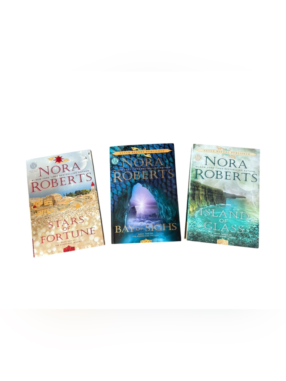 🌊 Nora Roberts Guardians Trilogy Complete Set + Bookish Extras 📚✨
